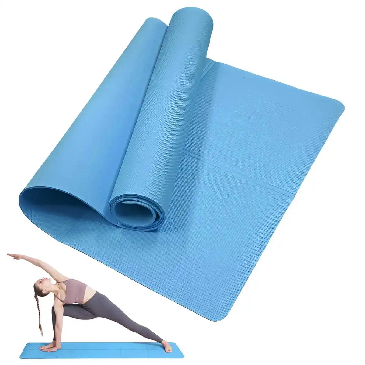 Yoga Mat Sports Fitness EVA Comfortable Foam 4mm Thick Yoga Mat Sports Yoga and Pilates  Gymnastics Mat