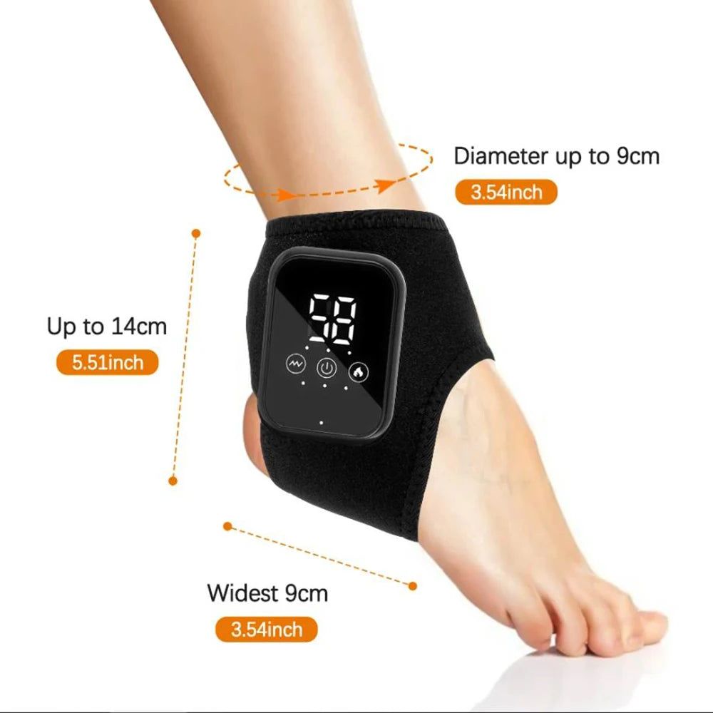2pcs 3 Heating Levels Heated Ankle Brace with Vibration