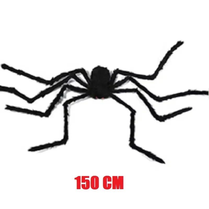 Halloween Decoration Party Prop Outdoor Giant Spider Decor 30-200cm Chamber Prank Black Spider
