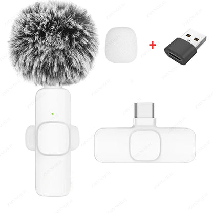 Wireless Lavalier Microphone Portable Mini Mic for iPhone Android PC Camera – Video Recording Live Streaming Vlog Gaming