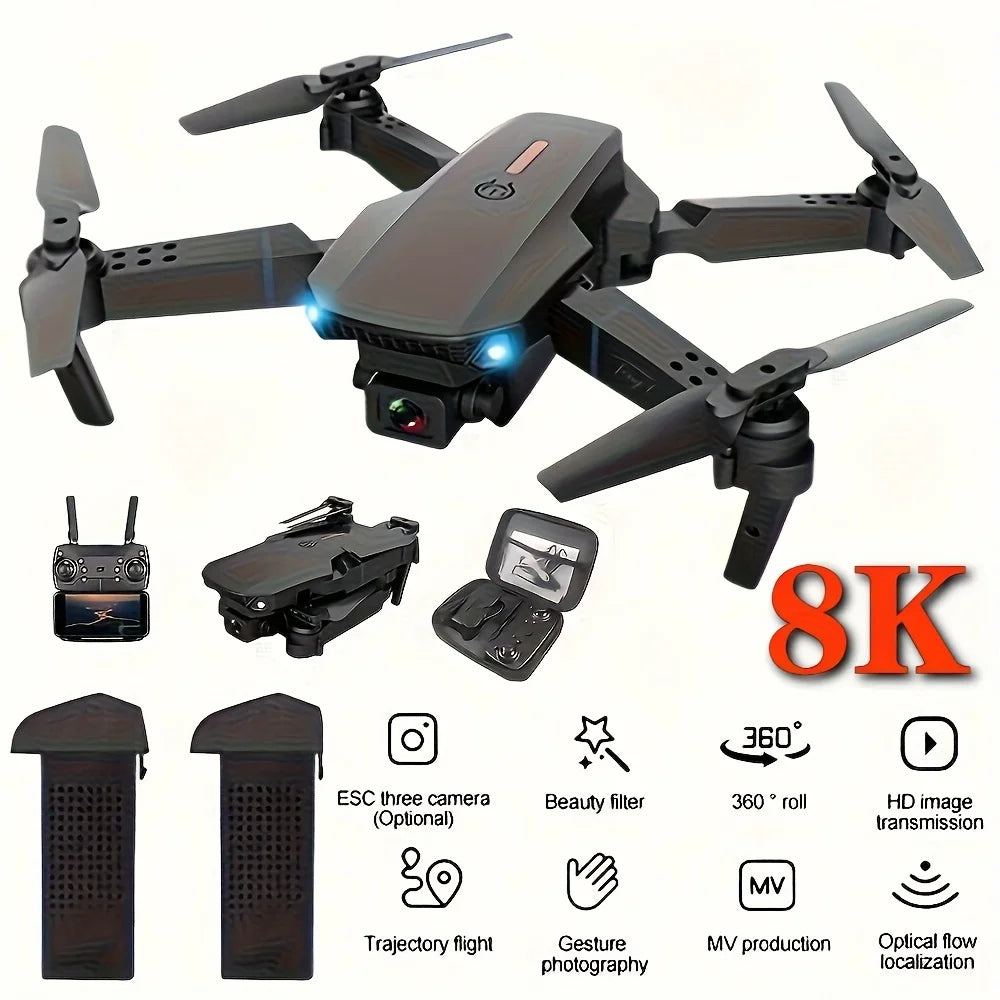 The 2026 Upgraded E88PRO MAX Foldable Drone Features Dual Cameras, Extra Batteries