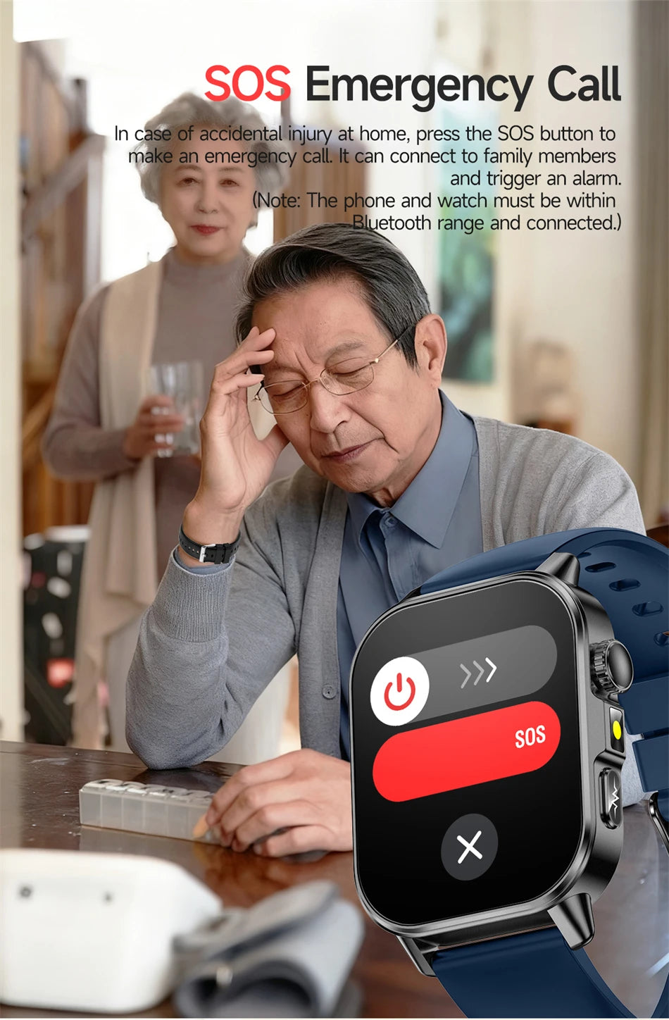 New Men Accurate Health Diagnosis ECG Smart Watch