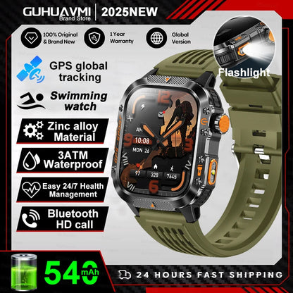 GPS T-Rex 3 Swim Sports Smart Watch 10ATM Waterproof Bracelet Flashlight Compass Bluetooth call Men Fitness Military Smartwatch