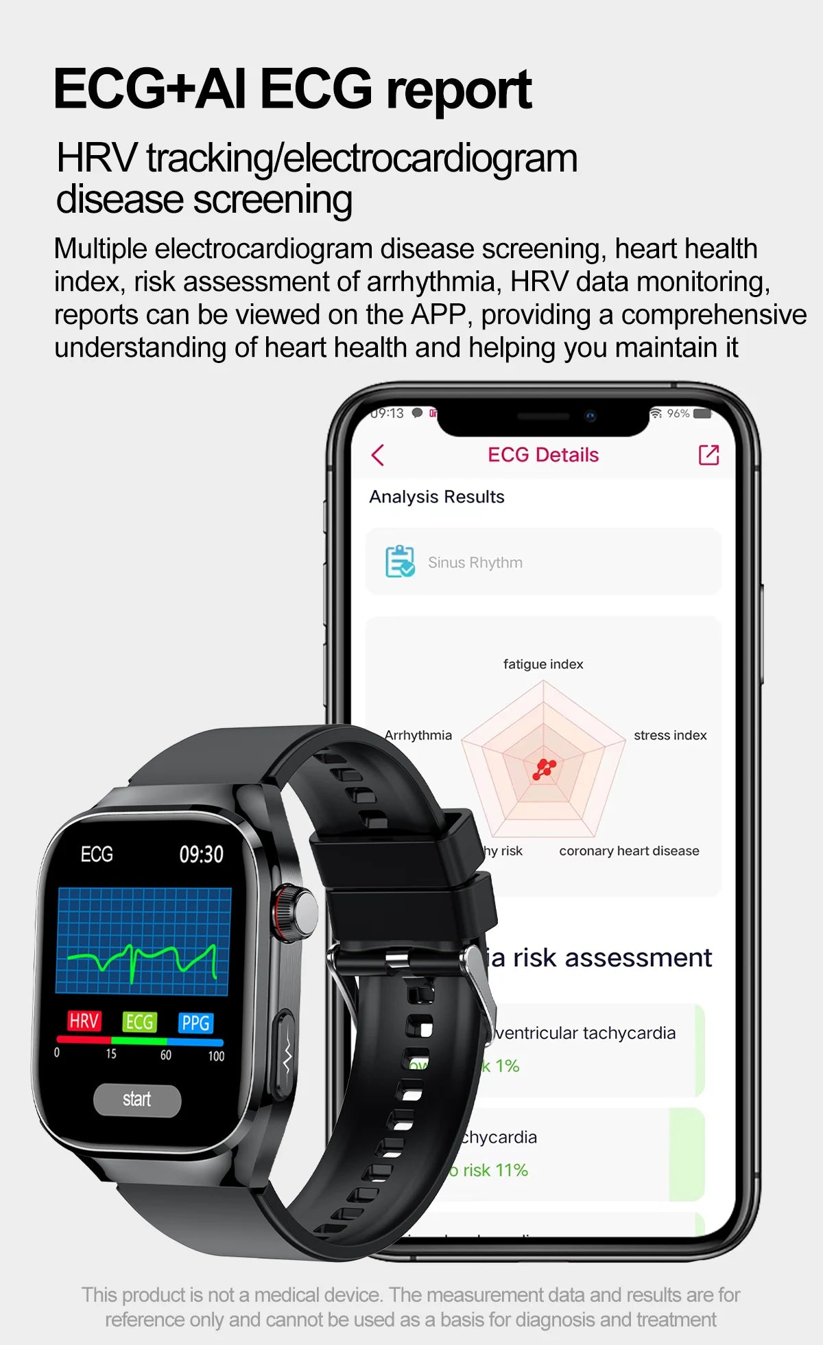 2026 New Nursing Grade Uric Acid Blood Lipids Smart Watch Men ECG+PPG Blood Pressure Heart Rate Bluetooth Call Health Smartwatch