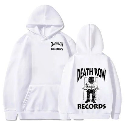 Death Row Inmate Record Print Hip-hop Street Cool Men Hooded Sweatshirt Autumn Winter Daily