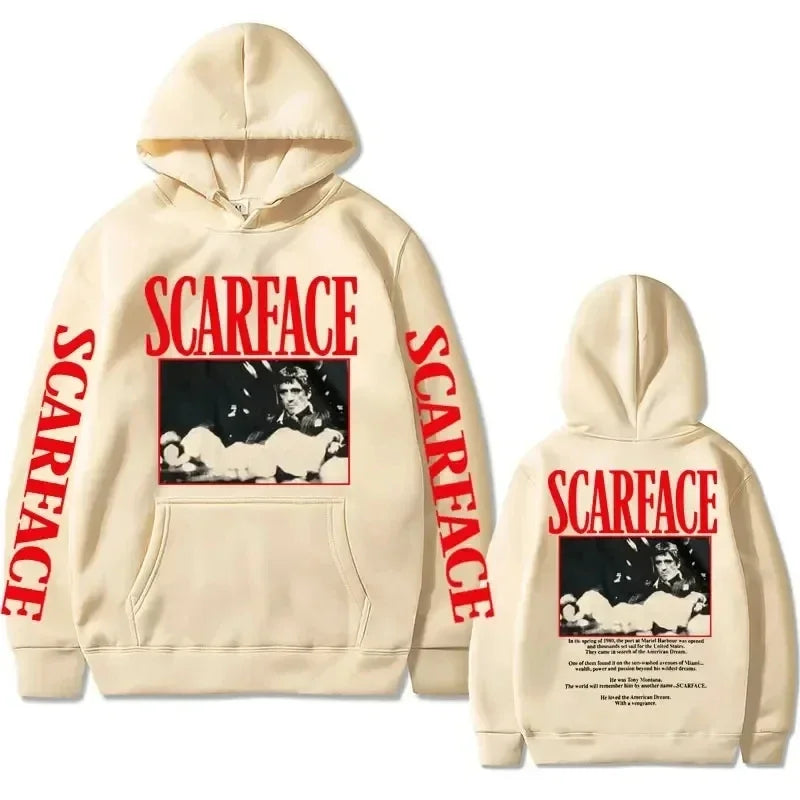 Retro 90s movie Scarface star Tony Montana hoodie, pullover, hip-hop fashion