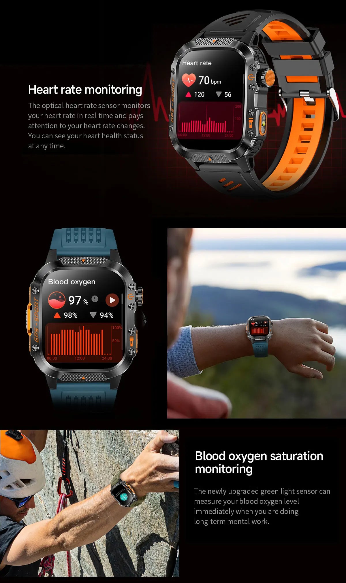 GPS T-Rex 3 Swim Sports Smart Watch 10ATM Waterproof Bracelet Flashlight Compass Bluetooth call Men Fitness Military Smartwatch