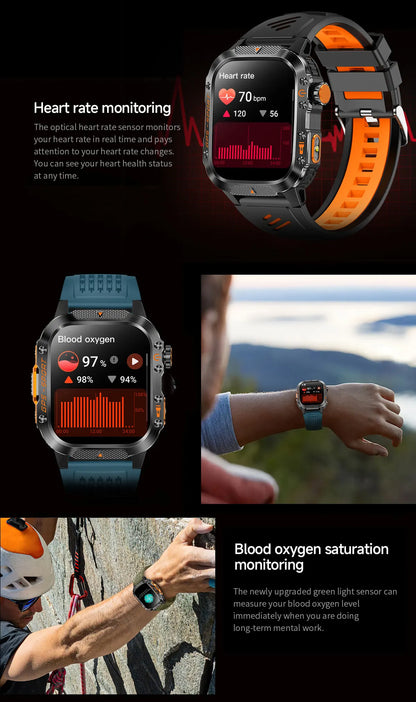 GPS T-Rex 3 Swim Sports Smart Watch 10ATM Waterproof Bracelet Flashlight Compass Bluetooth call Men Fitness Military Smartwatch