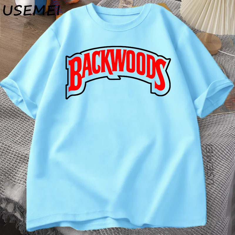 BACKWOODS T Shirts Men Women Retro Short Sleeve Cotton T-Shirt
