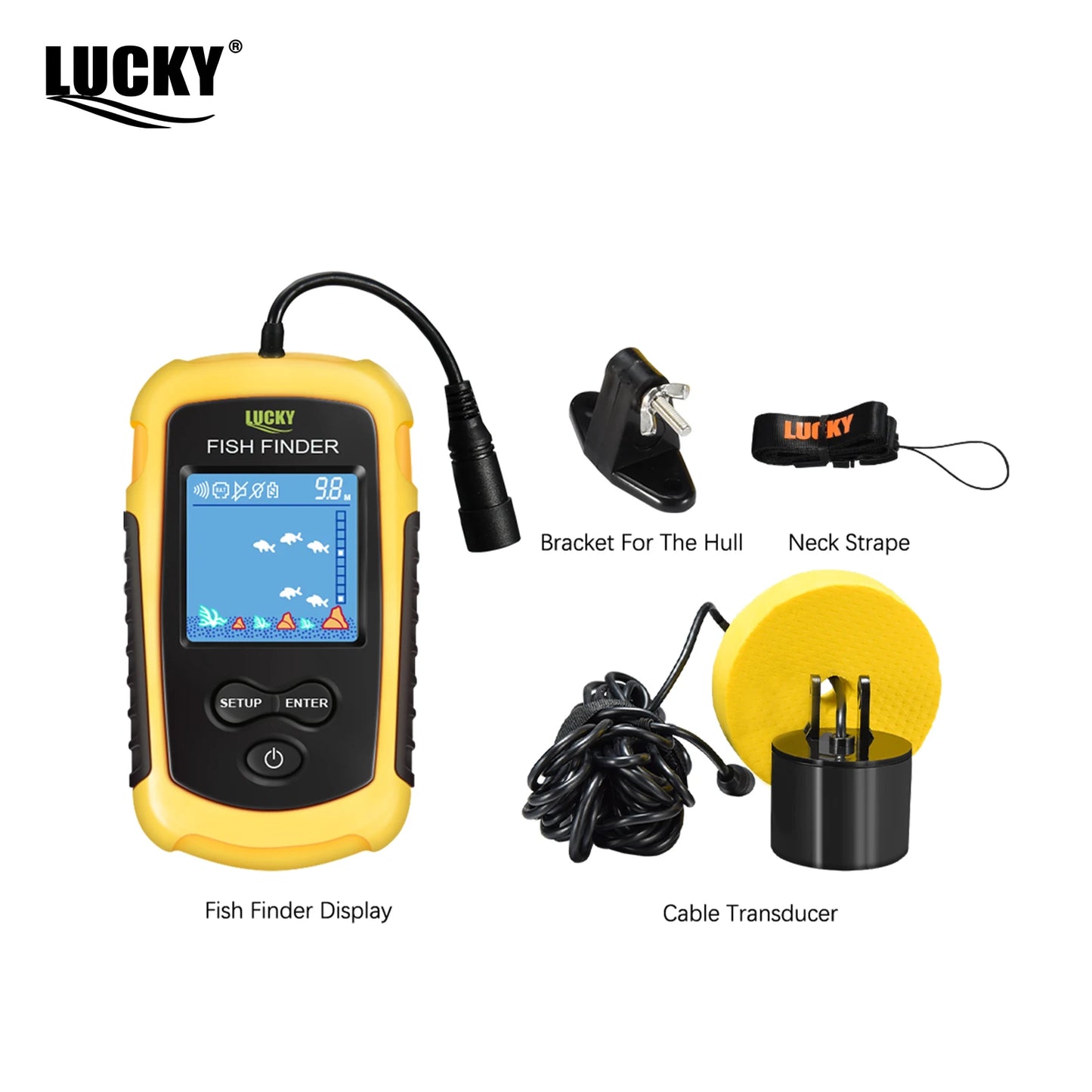 FFC1108-1 Alarm 100M Portable Sonar Fish Finders