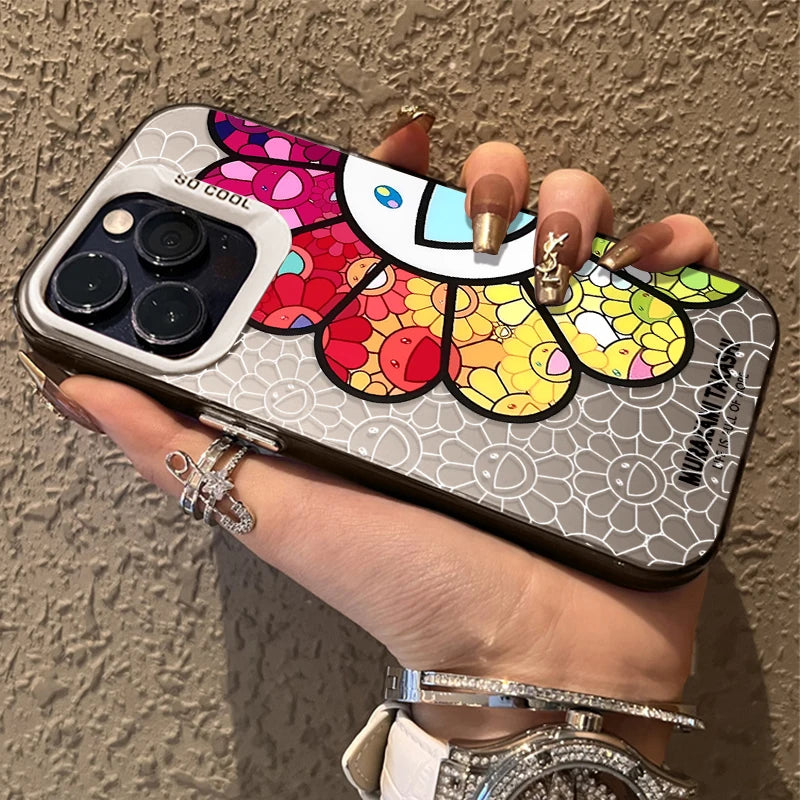 Smiling Sunflower Series Hard Phone Case for iPhones