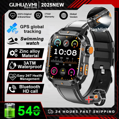 GPS T-Rex 3 Swim Sports Smart Watch 10ATM Waterproof Bracelet Flashlight Compass Bluetooth call Men Fitness Military Smartwatch
