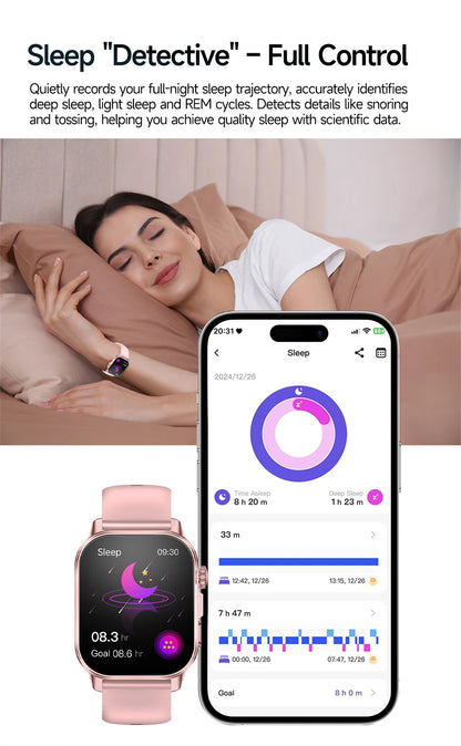 2026 Original Women Health Accurate Diagnosis Smart Watch ECG+HRV BP Blood Oxygen Uric Acid Heart Rate Bluetooth Call Smartwatch