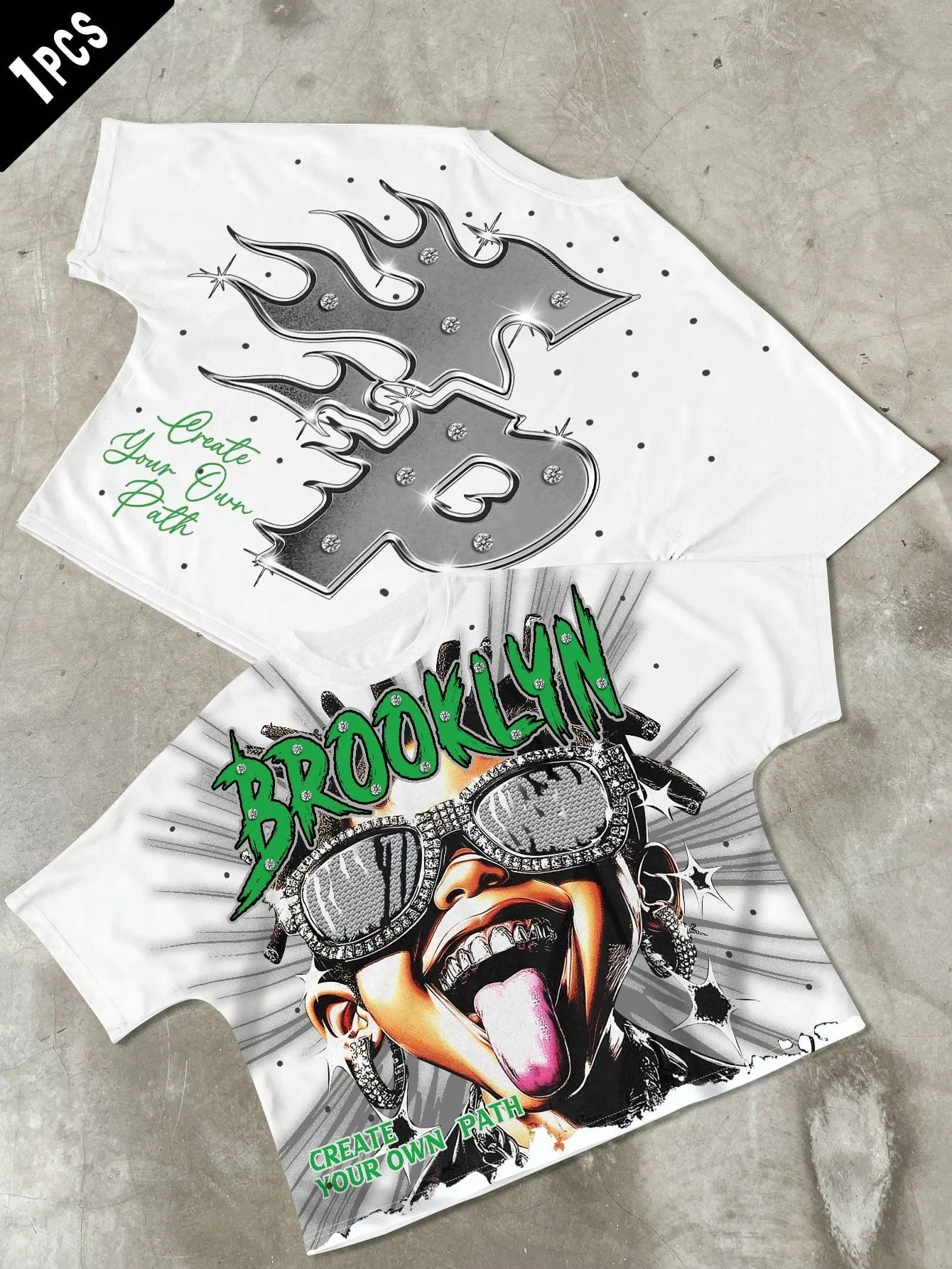 2026 Summer Men's T-shirt with Letter Print Breathable Lightweight Casual Roller Skating Hip-Hop Style Male T-shirt