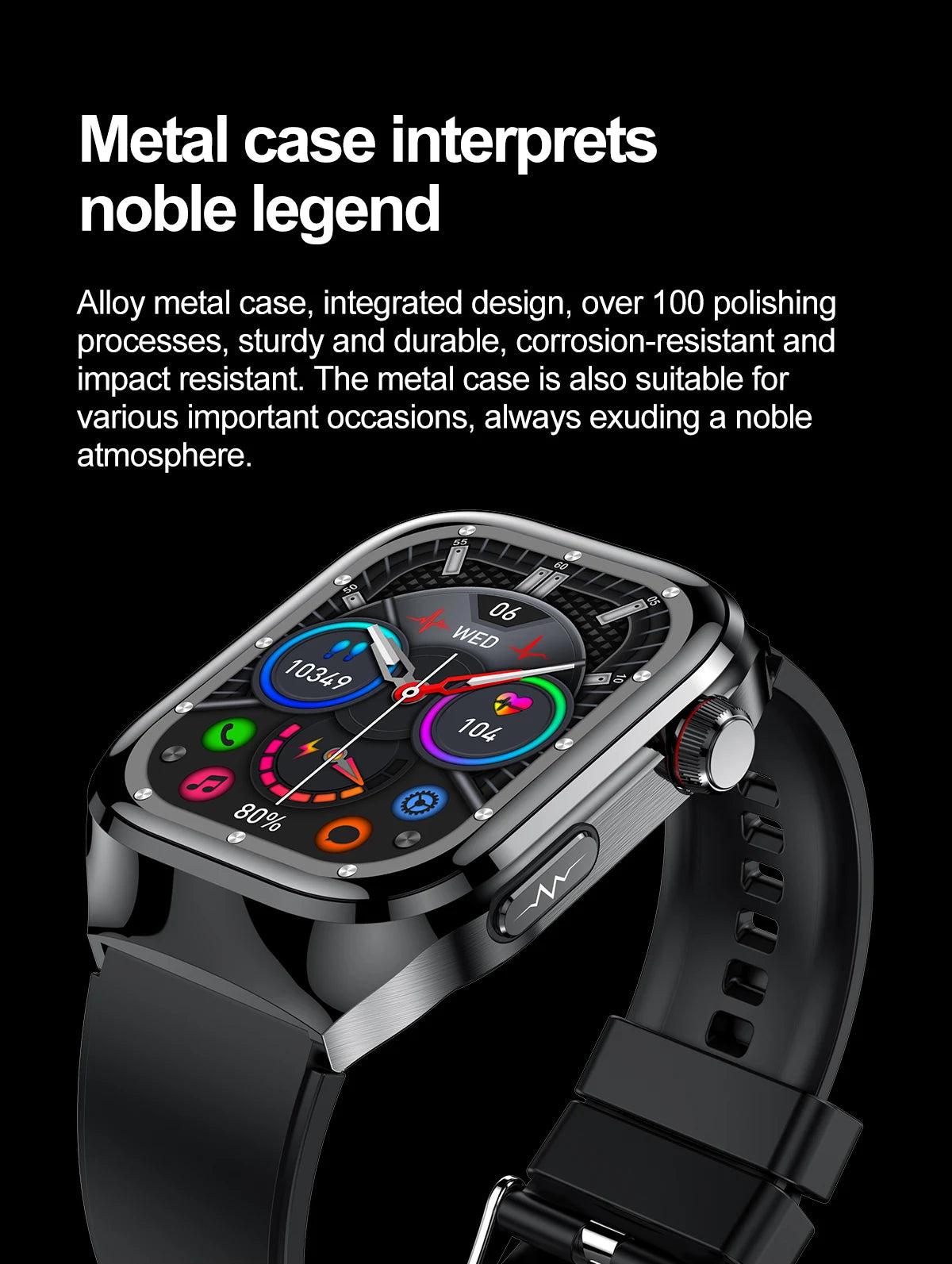 2026 New Nursing Grade Uric Acid Blood Lipids Smart Watch Men ECG+PPG Blood Pressure Heart Rate Bluetooth Call Health Smartwatch