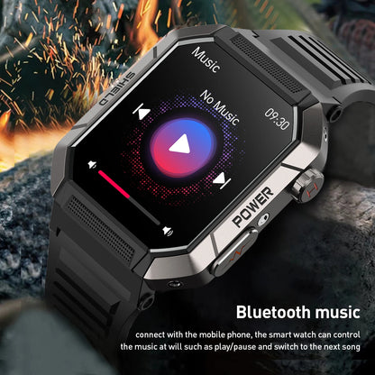 Military Smart Watch Men IP68Waterproof BT Call Fitness Tracker Heart Rate ECG Monitor
