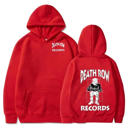 Death Row Inmate Record Print Hip-hop Street Cool Men Hooded Sweatshirt Autumn Winter Daily