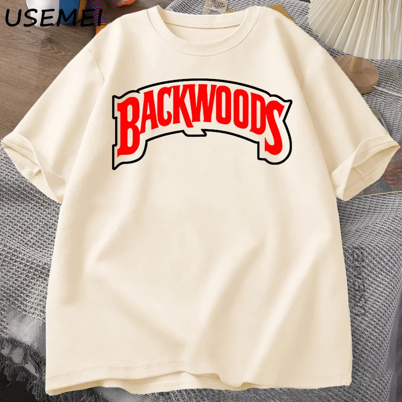 BACKWOODS T Shirts Men Women Retro Short Sleeve Cotton T-Shirt