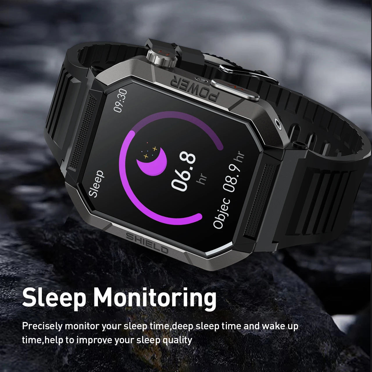 Military Smart Watch Men IP68Waterproof BT Call Fitness Tracker Heart Rate ECG Monitor