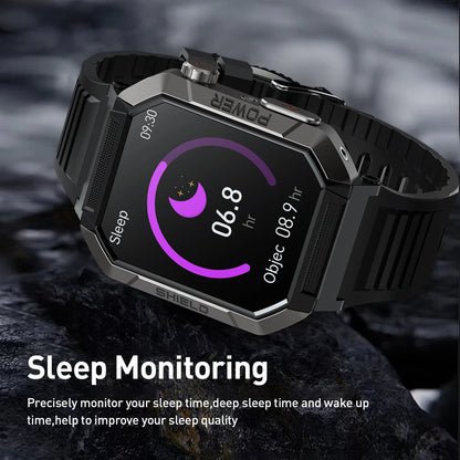 Military Smart Watch Men IP68Waterproof BT Call Fitness Tracker Heart Rate ECG Monitor