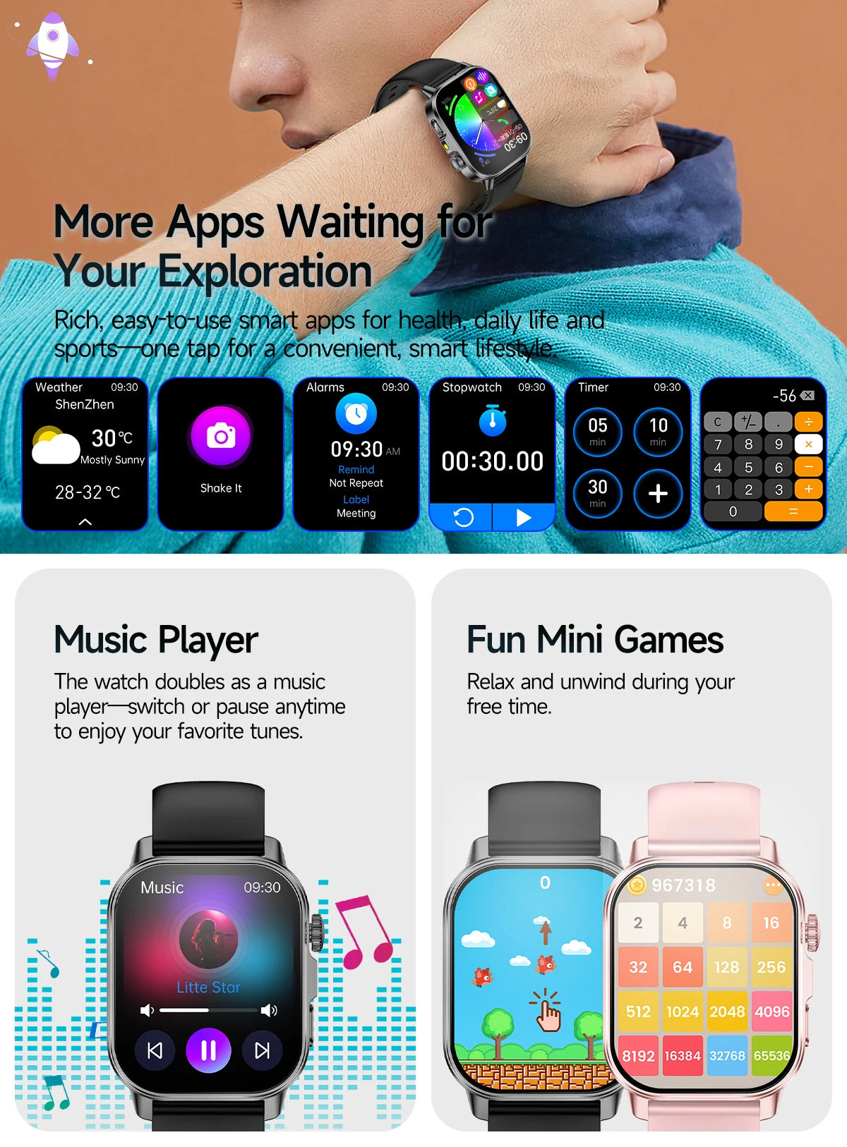 2026 New Nursing Grade Health Analysis SmartWatch ECG+PPG