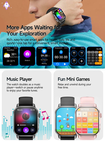 2026 New Nursing Grade Health Analysis SmartWatch ECG+PPG