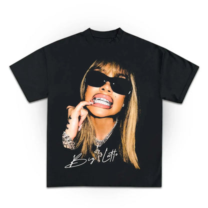 Latto T-Shirt Big Latto Graphic Tee Hip Hop Concert Shirt Rapper Merch Tee Sugar Honey Iced Tea Tour Shirt Unisex Rap Tees