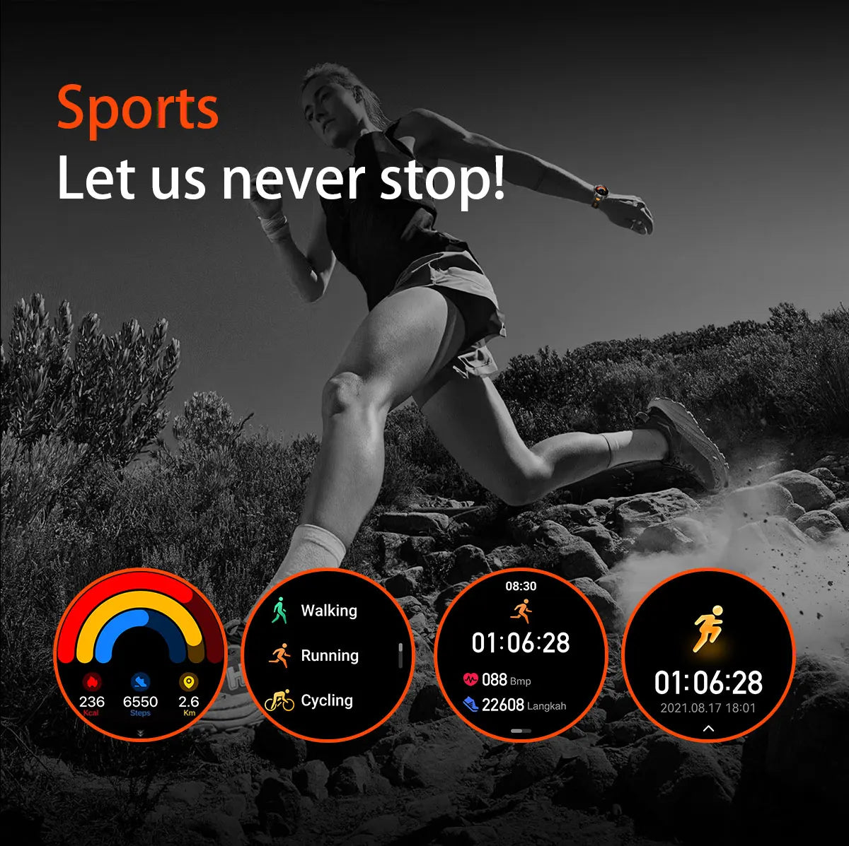New 1400mAh Big Battery Smart Watch Men Outdoor GPS Flashlight IP68 Waterproof Bluetooth Call AMOLED Military Sports Smartwatch