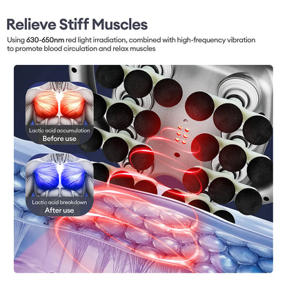 24-Heads Fascia Gun High-Frequency Vibration Body Massage Gun Back and Waist Massager