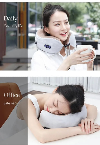 Multifunctional Portable Electric Neck Massager U-Shaped Pillow for Shoulder Cervical Relaxing