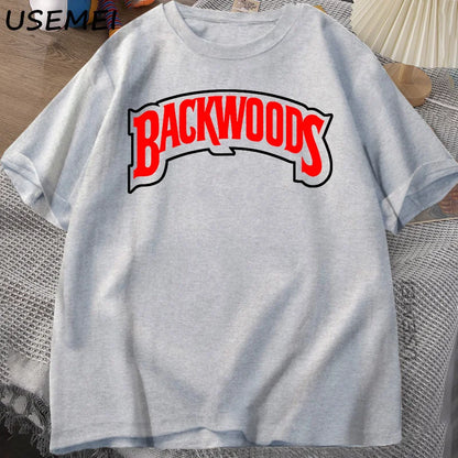 BACKWOODS T Shirts Men Women Retro Short Sleeve Cotton T-Shirt