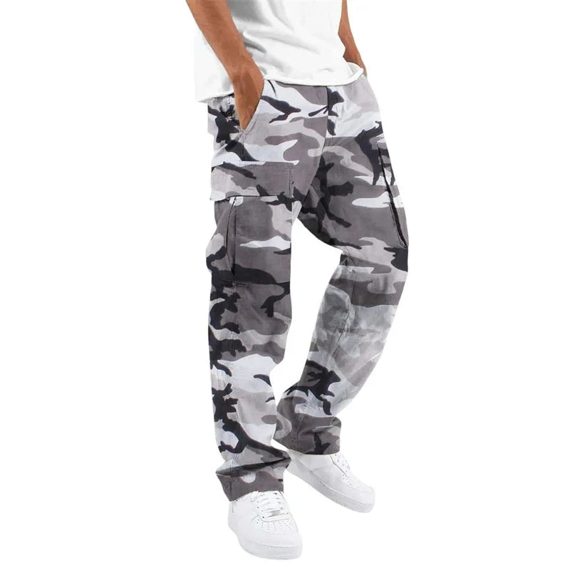 2024 Fashion camouflage overalls men's printing fashion outdoor overalls straight rope overalls men's clothingMen's pants casual