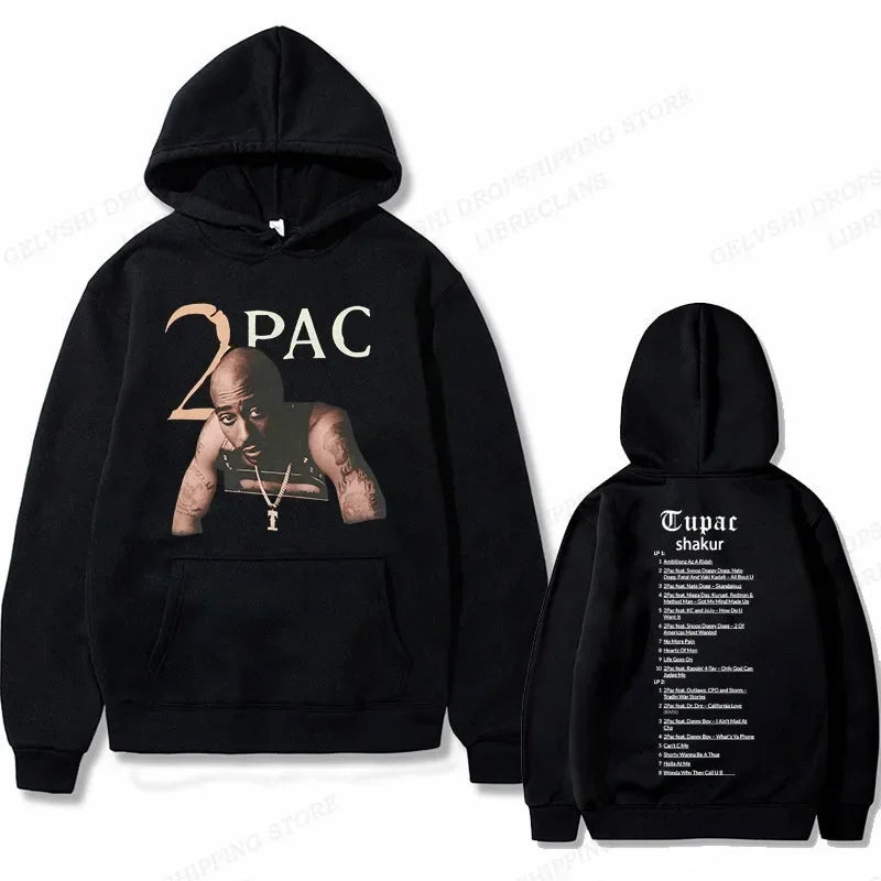 Tupac 2pac Graphic Hoodie Men Clothing Fashion Sweatshirt