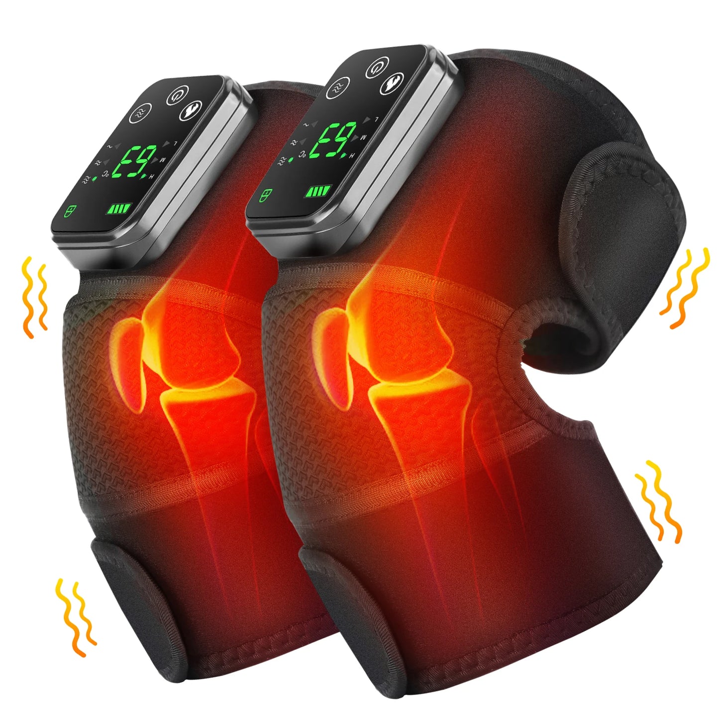 Eletric Heating Knee Massage Device Vibration Knee Pads for Shoulder Elbow Joint Warm Massage