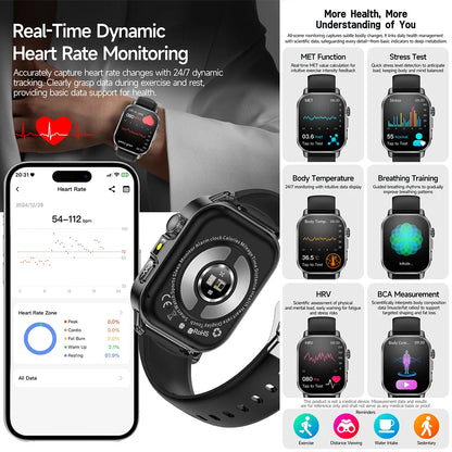 2026 New Nursing Grade Health Analysis SmartWatch ECG+PPG