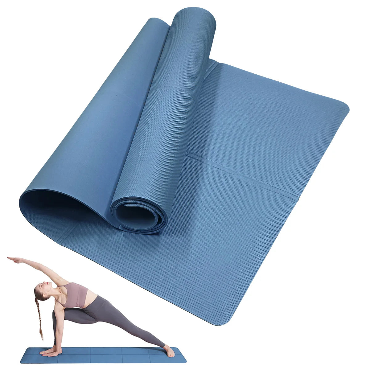 Yoga Mat Sports Fitness EVA Comfortable Foam 4mm Thick Yoga Mat Sports Yoga and Pilates  Gymnastics Mat
