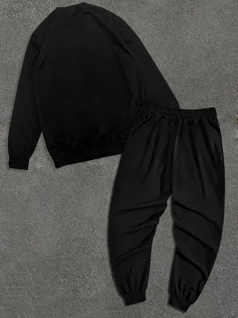 The new men's round-neck sweatshirt set for Spring and Autumn