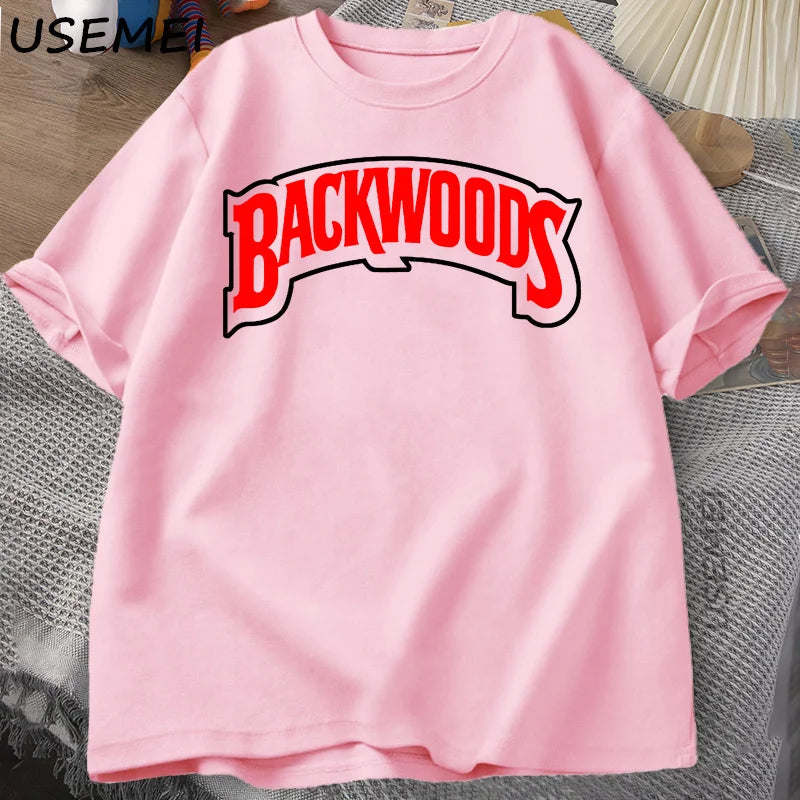 BACKWOODS T Shirts Men Women Retro Short Sleeve Cotton T-Shirt
