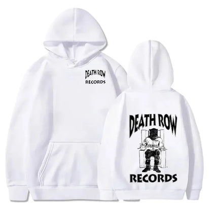 Death Row Inmate Record Print Hip-hop Street Cool Men Hooded Sweatshirt Autumn Winter Daily