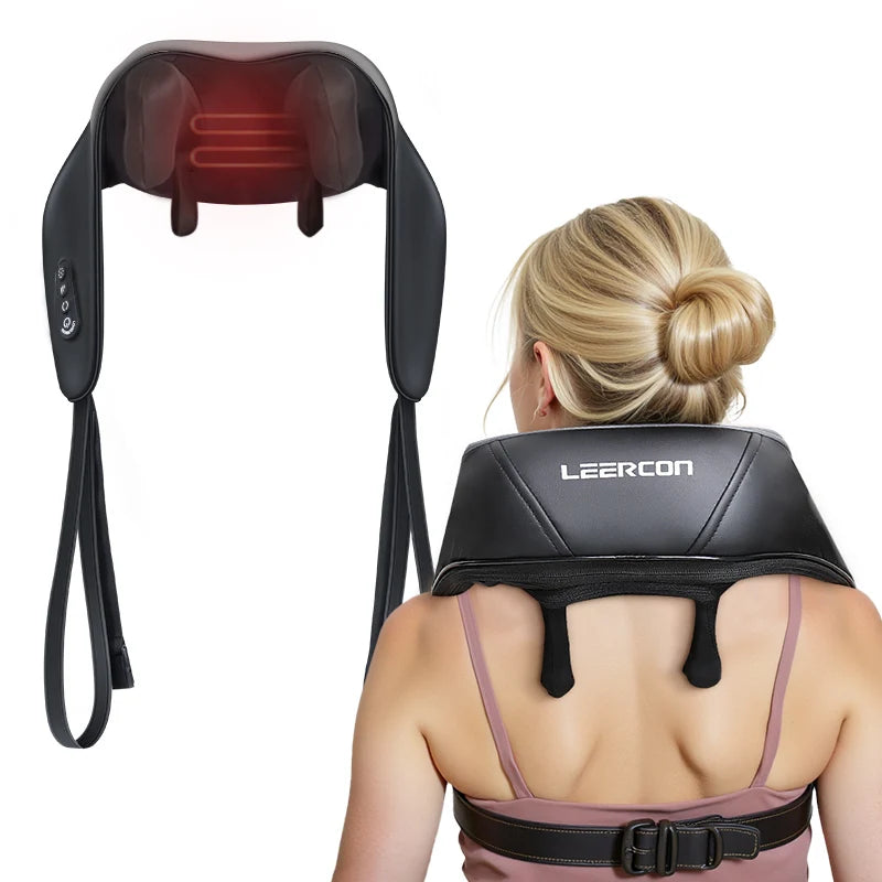 4D Shiatsu Neck and Shoulder Massager with Heat Electric Back Massagers
