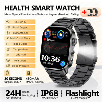 2026 New Nursing Grade Health Analysis SmartWatch ECG+PPG
