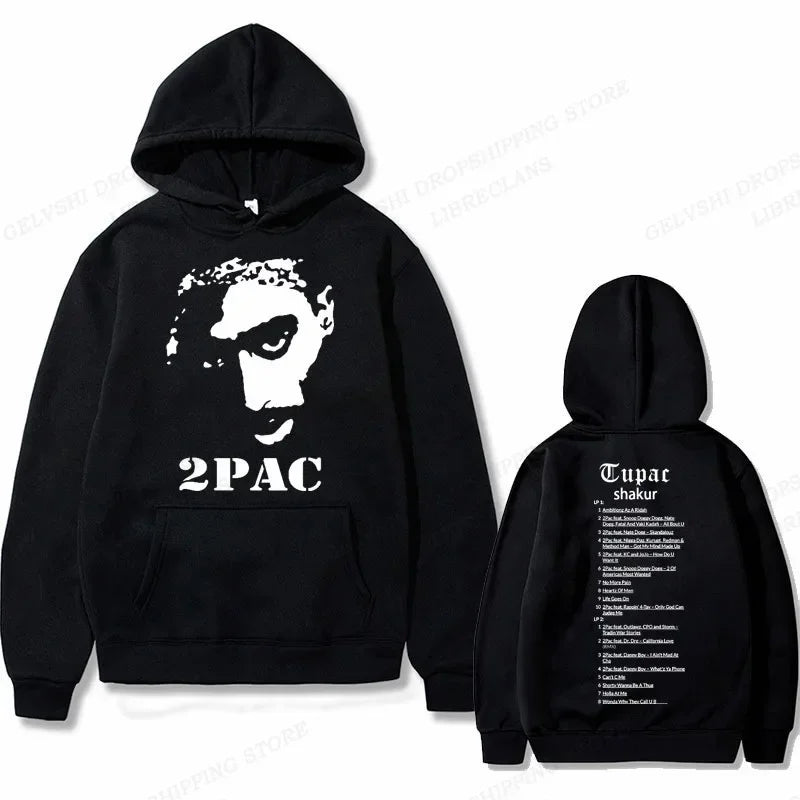 Tupac 2pac Graphic Hoodie Men Clothing Fashion Sweatshirt