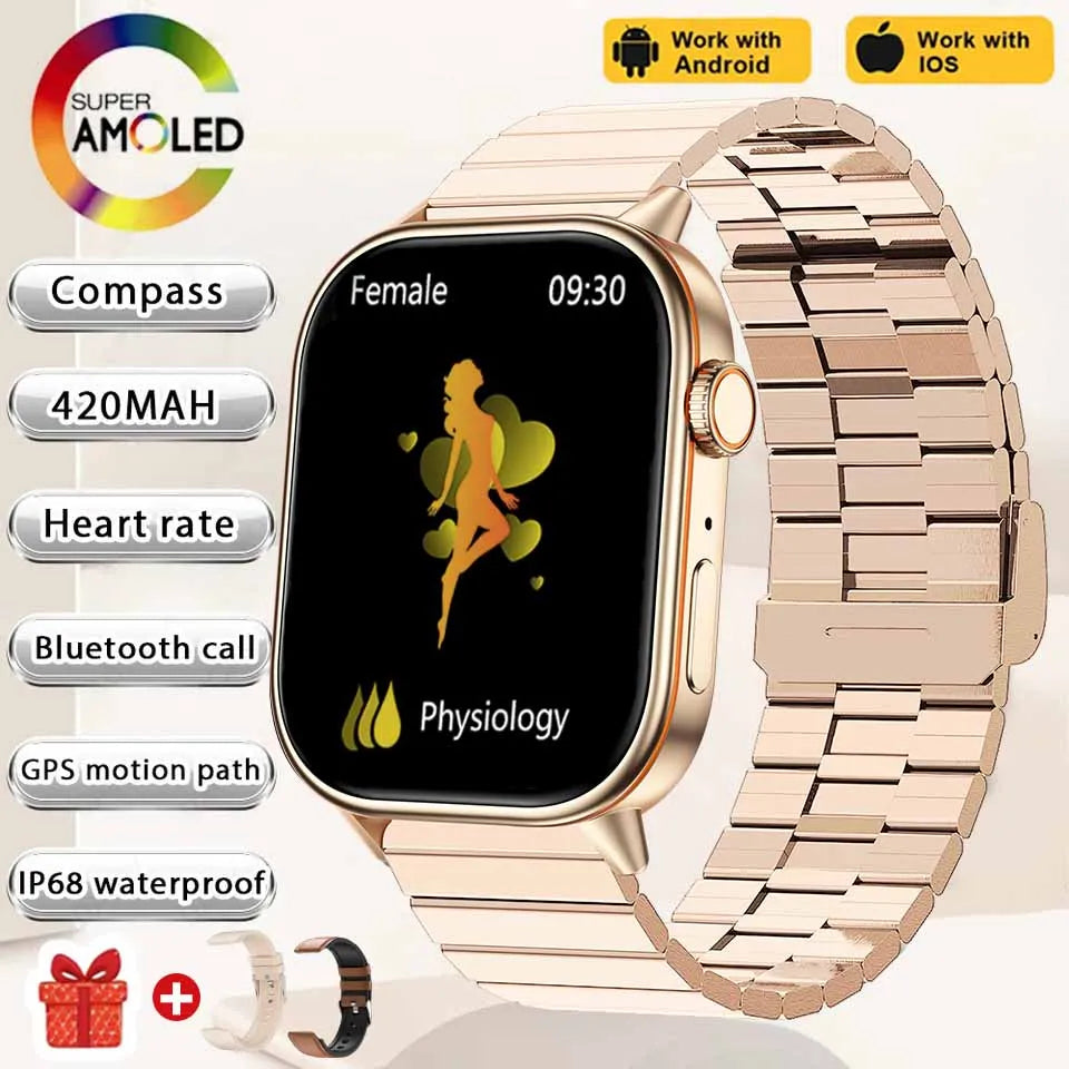 Newly Built-in GPS Sports Fitness Pilates Smart Watch Women Fashion Precise Positioning 5ATM Waterproof Bluetooth Call Bracelets