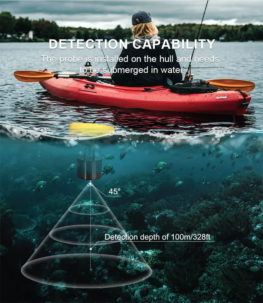 FFC1108-1 Alarm 100M Portable Sonar Fish Finders