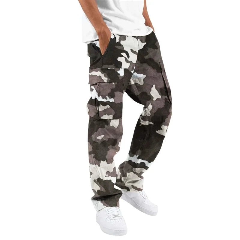 2024 Fashion camouflage overalls men's printing fashion outdoor overalls straight rope overalls men's clothingMen's pants casual