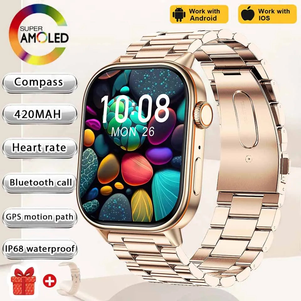 Newly Built-in GPS Sports Fitness Pilates Smart Watch Women Fashion Precise Positioning 5ATM Waterproof Bluetooth Call Bracelets