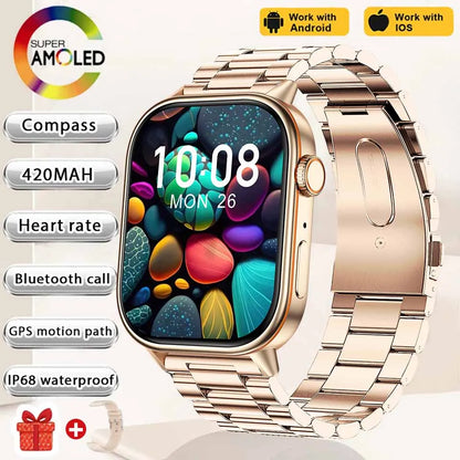 Newly Built-in GPS Sports Fitness Pilates Smart Watch Women Fashion Precise Positioning 5ATM Waterproof Bluetooth Call Bracelets
