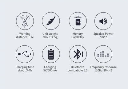 Portable Bluetooth Speaker Wireless , Ipx4 Waterproof Bluetooth 5.0 TWS MP3 Player