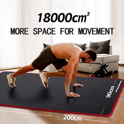 15mm NBR Yoga Mat Anti Slip Thickened Style for Beginners, Home Yoga Mat for Sports, Dance, Fitness Floor Mat Equipment