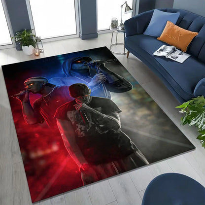 Tupac 2pac Rapper Eminem Hip Hop Rap God Art Rug for Bedroom Living Room Sofa Home Doormat Decor,